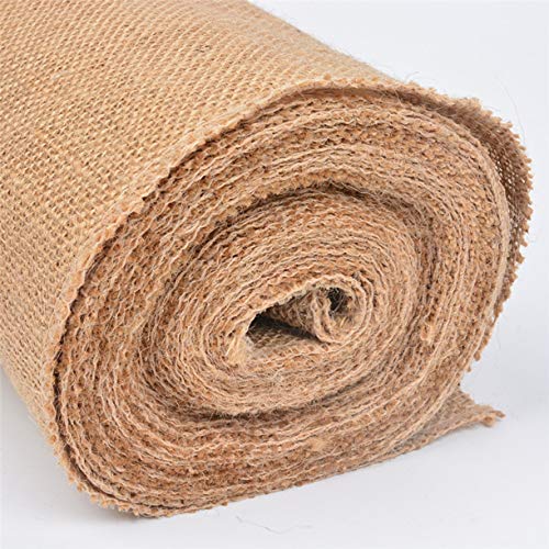 Juteband, 50 cm breit, 9,1 m breit, Dekoband, Juteband, lose gewebte Rolle, natürliches Jute-Stoffband, Bastelband, Dekoband für Bastelprojekte von Shunyitong