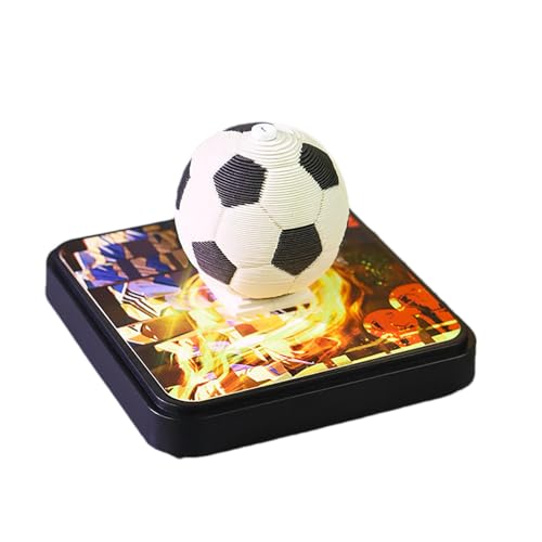 Shurzzesj 3D-Skulptur-Postnotizen, 3D-Fußball-Haftnotizen - Kunst-Fußballkalender | Panorama-Notizbuchkalender 2025 für Club, Wohnzimmer, Büro, Zuhause von Shurzzesj