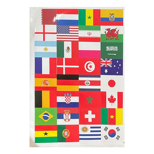 Shurzzesj Aufkleber mit Weltflagge, Länderaufkleber, Auto-Aufkleber, Fußballmannschaft, Nationalflagge, Länderaufkleber für Wasserflasche, Laptop, Gepäck, Scrapbook von Shurzzesj