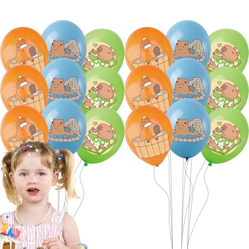 Shurzzesj Capybara-Luftballons, Capybara-Themen-Partyzubehör für Erwachsene – Capybara-Partyzubehör, Latex-Luftballons, Partygeschenke für und Mädchen von Shurzzesj