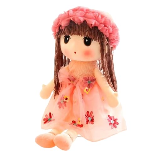 Shxupjn Plüschpuppenmädchen,Plüschpuppenmädchen für Babys,Sweetheart Rag Doll Cozy Cuddle | Kuschelweiche multikulturelle handgefertigte Puppe mit Kleidung, Rock für Kinder von Shxupjn