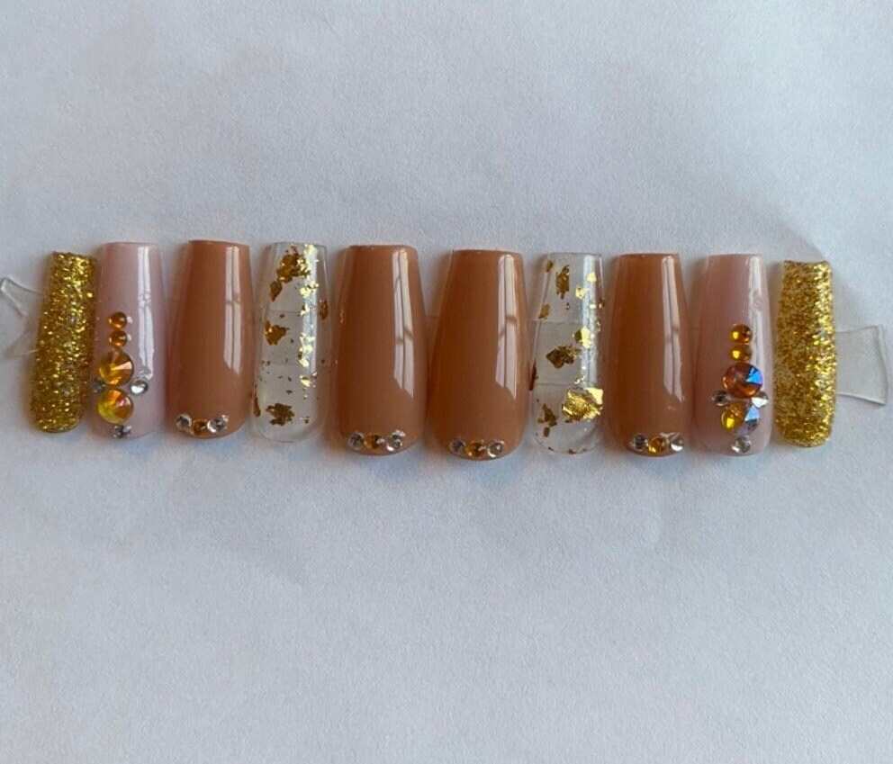 Goldflocken Press On Nail Set von ShyyLa