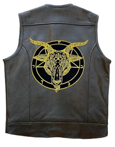 Pentagramm großer bestickter Aufnäher für Weste/Jacke, zum Aufnähen oder Aufbügeln von SialkotCrafts