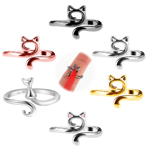 Sibba 6 Pcs Häkeln Garn Ring Einstellbare Stricken Spannung Schleife Ringe Für Finger Geflochten Schneller Metall Katze Führung Halter Häkeln Zubehör Für Häkler Diy Handwerk Zubehör Geschenke von Sibba