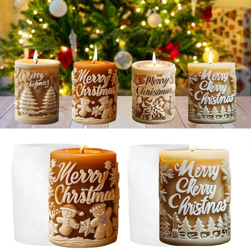 2 Stück Kerzenform Silikon Weihnachten Kerzenformen zum Gießen Silikon Schneeflocke Kerzenform Silikonform Kerze Kerzengießform Kerzen Silikonform Candle Mold Kerzen Formen für Weihnachten Deko (B) von SicaHomy