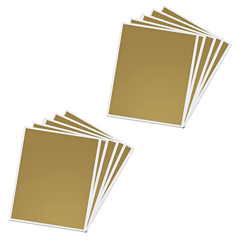 Sicheii 10 Stück A5 Rubbelaufkleber Groß, 21x14,8 cm Rubbellose Selber Machen, Rubbelkarten Zum Selber Beschriften, Selbst klebende Kratz Etiketten für Kartenspiele DIY Einsparungen (Gold) von Sicheii