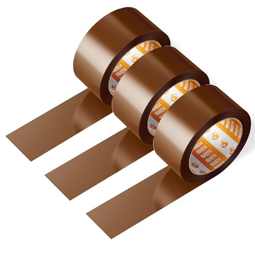 SIDI Packband, braunes Klebeband, Verpackungsband, Verpackungsband, Umzugs- und Versandband, braunes Verpackungsband, 36 mm x 120 m, 3 Stück von Sidi Global Market