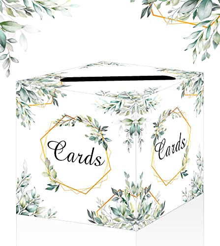 Greenery Card Box Floral Money Card Box Gift Card Holder Box Card Box Holder for Wedding Reception Baby Shower Birthday Party Supplies von SietDESEO