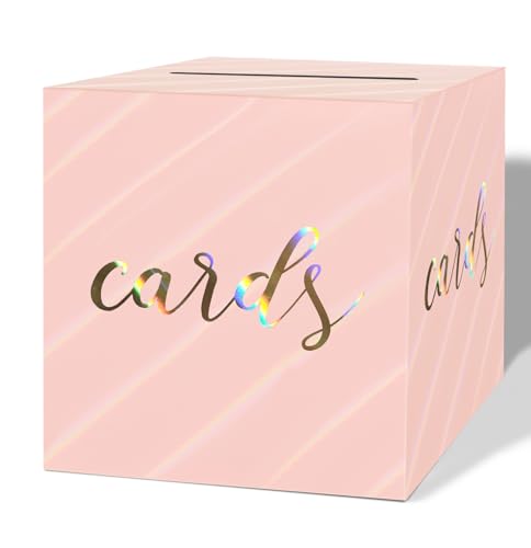 SietDESEO Schillernde hellrosa Kartenbox für Party, 22,9 x 22,9 cm, Geschenkkarten-Box Halter für Hochzeit, Geburtstag, Abschlussfeier, Babyparty, Dekorationen SietDESEO Schillernde hellrosa Kartenbox für Party, 22,9 x 22,9 cm, Geschenkkarten-Box Halter für Hochzeit, Geburtstag, Abschlussfeier, Babyparty, Dekorationen von SietDESEO