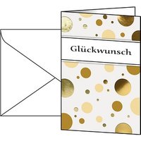 10 SIGEL Glückwunschkarten Golden Bubble DIN A6 von Sigel