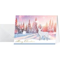 10 SIGEL Weihnachtskarten Snow Deer DIN A6 von Sigel