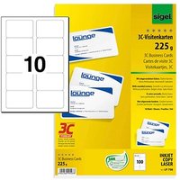 100 SIGEL Visitenkarten LP798 satiniert weiß 225 g/qm von Sigel