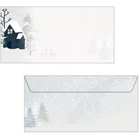 25 SIGEL Weihnachtsbriefumschläge Cozy Christmas DIN lang ohne Fenster von Sigel