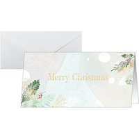 25 SIGEL Weihnachtskarten Christmas Forest Watercolor DIN lang von Sigel