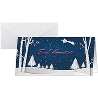 25 SIGEL Weihnachtskarten Pop-up winter Landscape DIN lang von Sigel