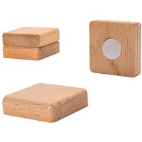 SIGEL Magnete braun, Holz 3,3 x 3,3 x 0,9 cm, 4 St. von Sigel