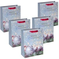 5 SIGEL Geschenktaschen Charmful Christmas Large Motiv 26,0 x 33,0 cm von Sigel