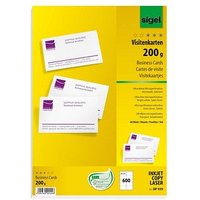 600 SIGEL Visitenkarten DP939 satiniert weiß 200 g/qm von Sigel