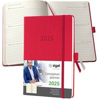 SIGEL Buchkalender Conceptum 2025 rot von Sigel