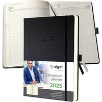 SIGEL Buchkalender Conceptum 2025 schwarz von Sigel