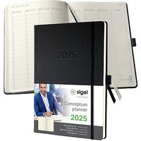 SIGEL Buchkalender Conceptum 2025 schwarz von Sigel