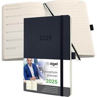 SIGEL Buchkalender Conceptum 2025 schwarz von Sigel