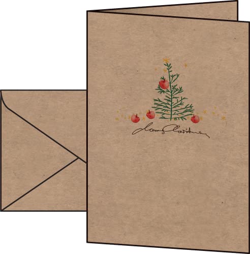 SIGEL DS075 Weihnachts-Karten Set mit Umschlag,, A6, Kraftpapier, 10 Stück "Christmas with apples", ideal zum Bedrucken, aus nachhaltigem Papier SIGEL DS075 Weihnachts-Karten Set mit Umschlag,, A6, Kraftpapier, 10 Stück "Christmas with apples", ideal zum Bedrucken, aus nachhaltigem Papier von Sigel