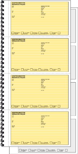 SIGEL Expres 30260 Terugbelboek, spiralisiert, holländisches Telefon-Gesprächsnotizen / Memobuch 29,7x14 cm, 2x40 Blatt, aus nachhaltigem Papier von Sigel