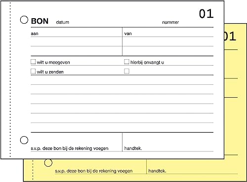 SIGEL Expres 40250 Bonboekje - holländische Lieferscheine A6 quer 2fach, 5 Stück á 50 Blatt von Sigel