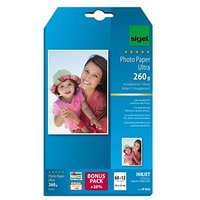 SIGEL Fotopapier IP656 10,0 x 15,0 cm hochglänzend 260 g/qm 72 Blatt von Sigel