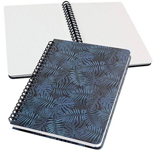 SIGEL JN602 Spiralblock A5 dot-Lineatur Notizblock Bullet Journal Jolie, 120 Seiten, blau/schwarz, vegan, aus nachhaltigem Papier hergestellt von Sigel