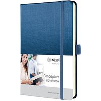 SIGEL Notizbuch CONCEPTUM A5 liniert, blue metallic Hardcover 194 Seiten von Sigel