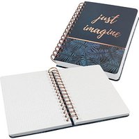 SIGEL Notizbuch mit Spirale Jolie® ca. DIN A5 punktraster, dunkelblau/kupfer Hardcover 240 Seiten von Sigel