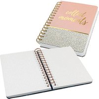 SIGEL Notizbuch mit Spirale Jolie® ca. DIN A5 punktraster, rose/gold/schwarz Hardcover 240 Seiten von Sigel