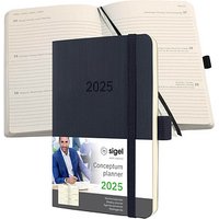 SIGEL Taschenkalender Conceptum 2025 schwarz von Sigel