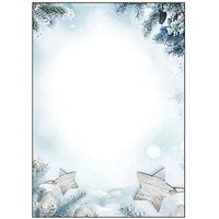 SIGEL Weihnachtsbriefpapier Snow Star Motiv DIN A4 90 g/qm 25 Blatt von Sigel