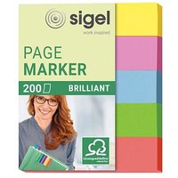 SIGEL brillant Haftmarker farbsortiert 5x 40 Streifen von Sigel