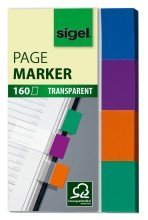 Sigel© Haftmarker Transparent, mint, orange, violett, trkis, 20x50 mm, 160 Streifen von Sigel