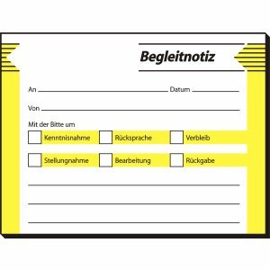 Sigel Begleitnotiz 100x75mm weißgelb 50 Blatt von Sigel