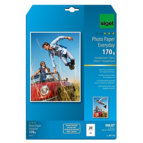 Sigel Fotopapier Everyday Plus A4 170g/qm VE=20 Blatt Glossy von Sigel