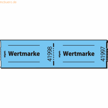 Sigel Gutscheinmarken-Rollen 60x30mm Wertmarke blau fortlaufend nummer von Sigel