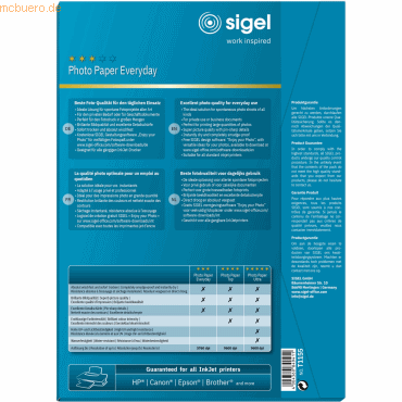 Sigel Inkjet Everyday Fotopapier A4 AKTION 195g 20+20 Batt gratis Sigel Inkjet Everyday Fotopapier A4 AKTION 195g 20+20 Batt gratis von Sigel