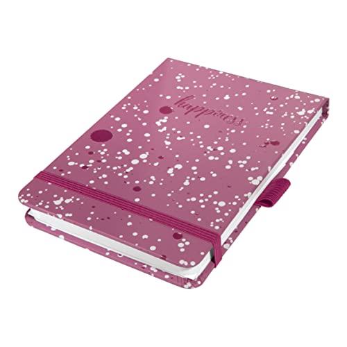 SIGEL JN338 Notizblock A6+, Dot Lineatur, Jolie Pink Happiness, Hardcover, 79 Blatt, aus nachhaltigem Papier von Sigel