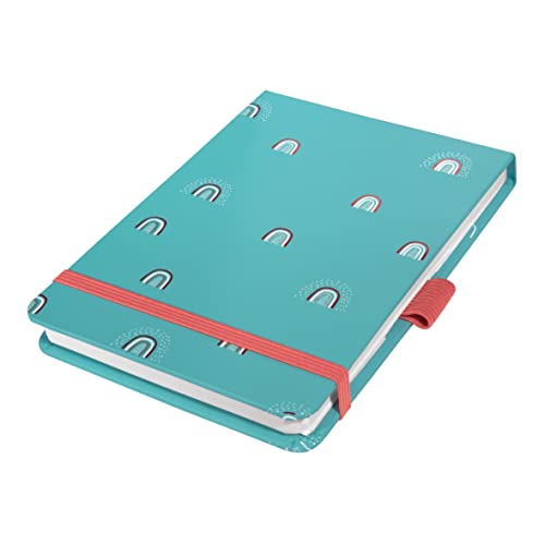 SIGEL JN344 Notizblock A6+, Dot Lineatur, Jolie Rainbow Turquoise, Hardcover, 79 Blatt, aus nachhaltigem Papier von Sigel