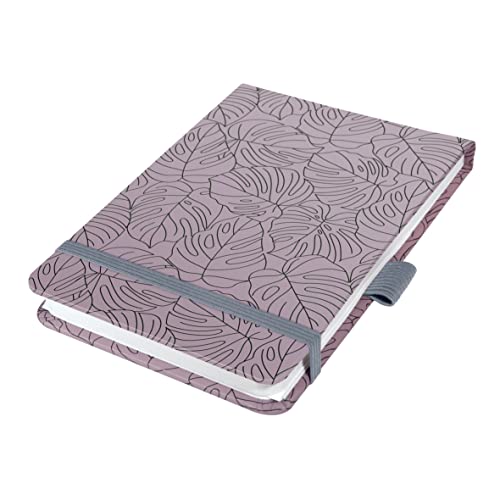 SIGEL JN352 Notizblock A6+, Dot Lineatur, Jolie Lilac Monstera, Hardcover, 79 Blatt, aus nachhaltigem Papier von Sigel