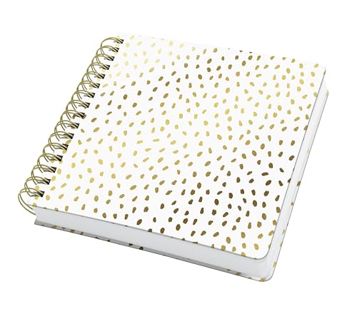 Sigel JQ100 Spiralblock A5 quadratisch, Notizblock Bullet Journal, Jolie Golden Rain, blanko, dickes 120 g Papier, Hardcover, 240 Seiten, aus nachhaltigem Papier, vegan von Sigel