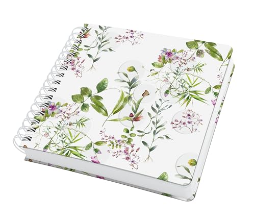 Sigel JQ101 Spiralblock A5 quadratisch, Notizblock Bullet Journal, Jolie Fairytale Garden, blanko, dickes 120 g Papier, Hardcover, 240 Seiten, aus nachhaltigem Papier, vegan von Sigel