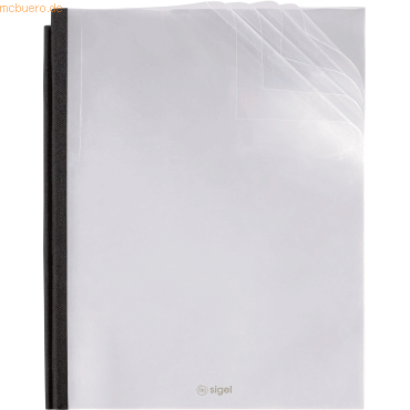 Sigel Klarsichthüllen Conceptum flex A5 Kunststoff transparent/schwarz von Sigel
