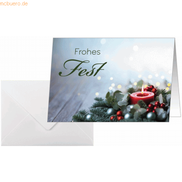 Sigel Weihnachtskarte A6 250g 25+25 Stück Candlelight Cheer Sigel Weihnachtskarte A6 250g 25+25 Stück Candlelight Cheer von Sigel