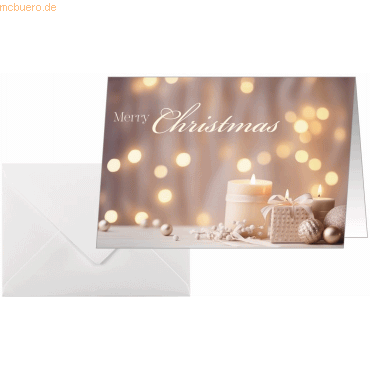 Sigel Weihnachtskarte A6 250g 25+25 Stück Golden Glow Sigel Weihnachtskarte A6 250g 25+25 Stück Golden Glow von Sigel